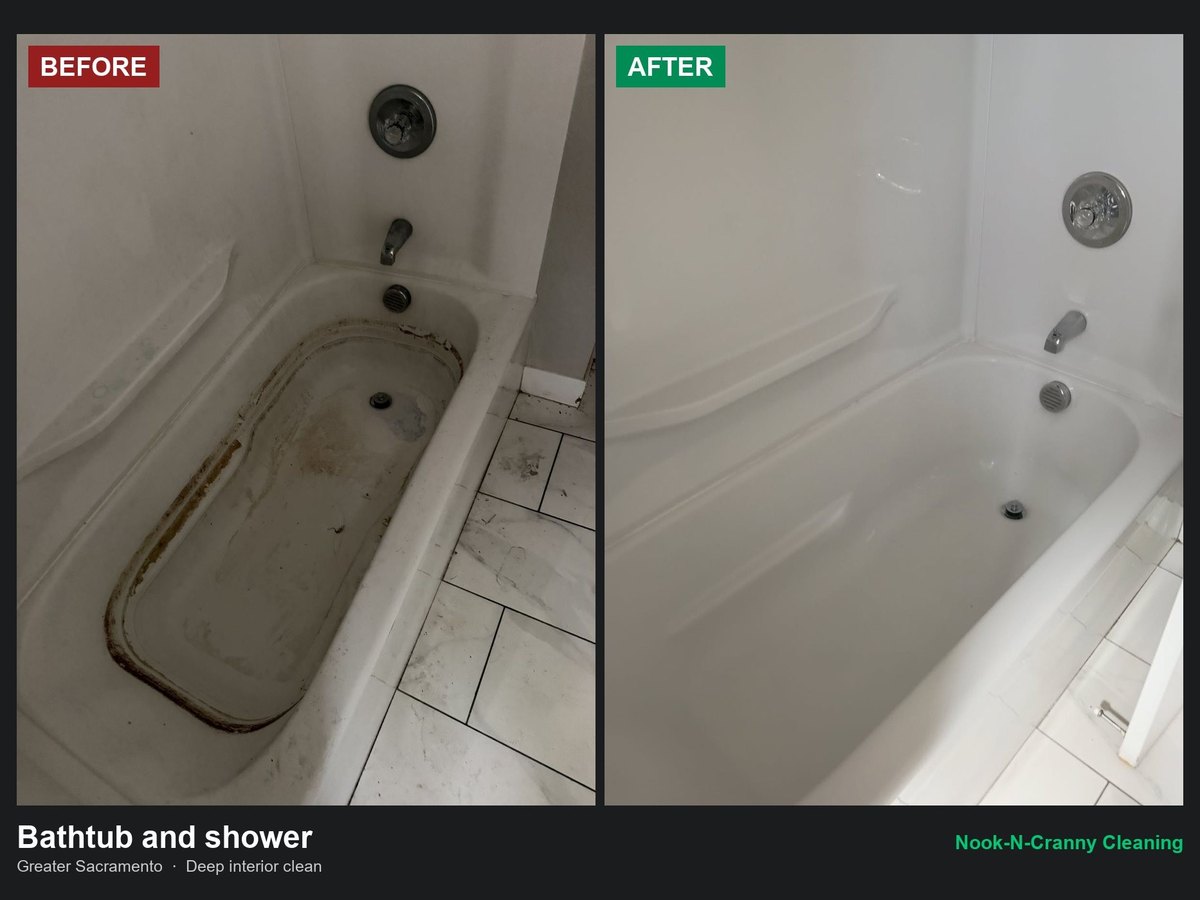 tub and shower before and after