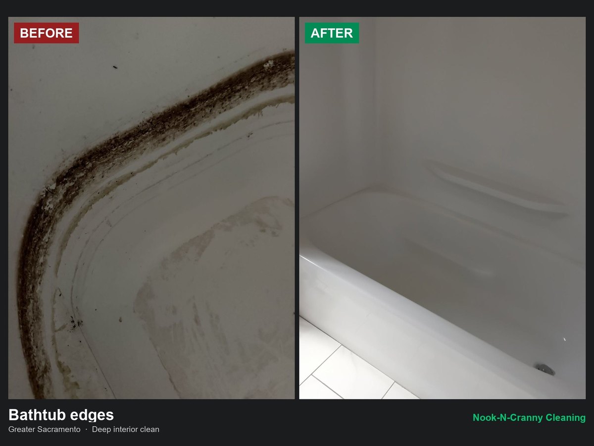 tub edges before and after