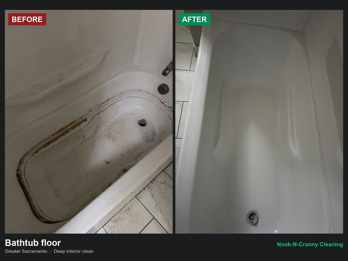 tub floor before and after