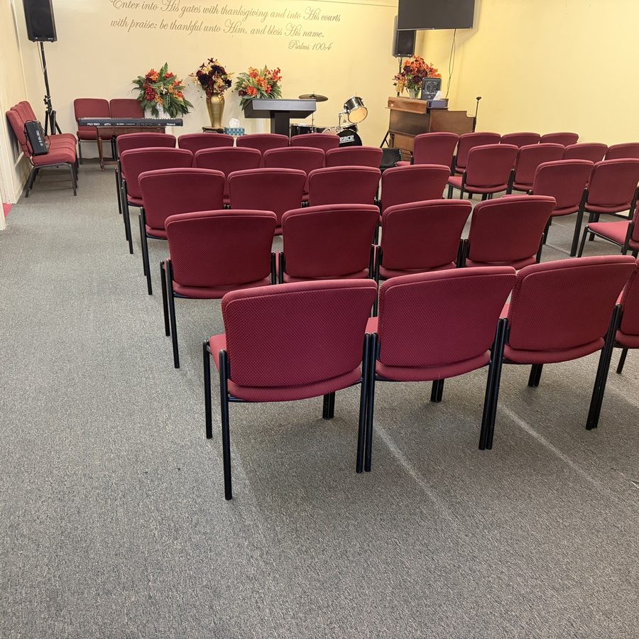 sanctuary seating vacuumed