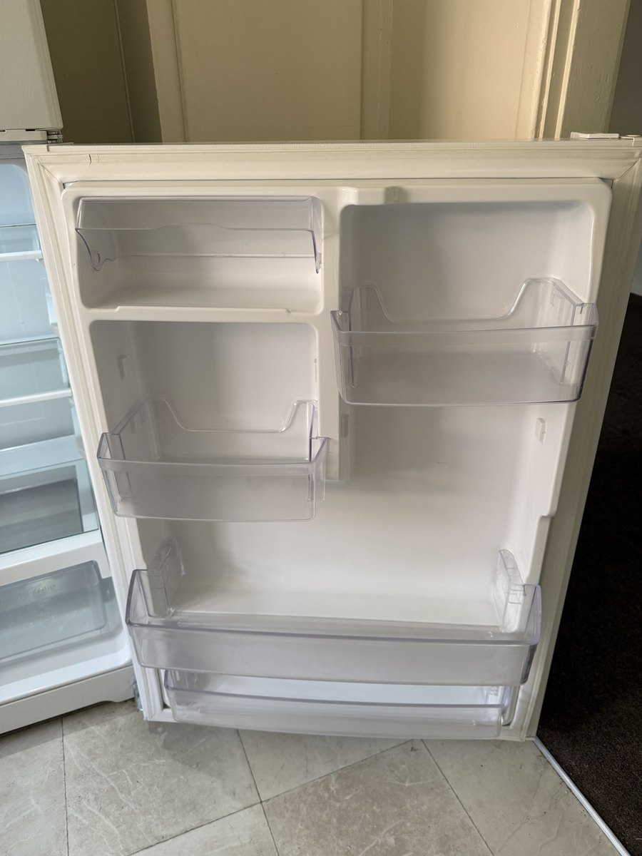 refrigerator door bins cleaned
