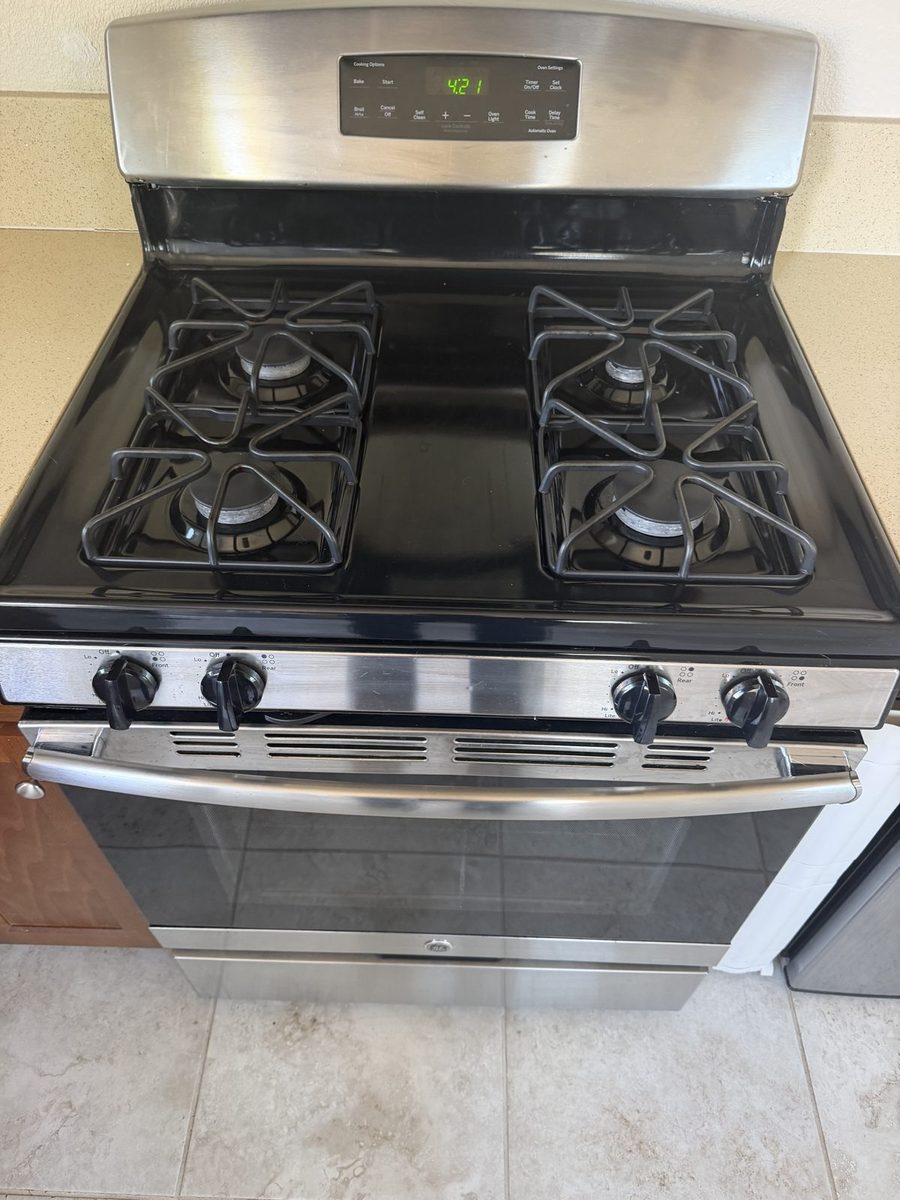 gas range degreased