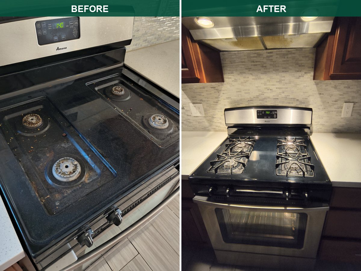 gas cooktop before and after