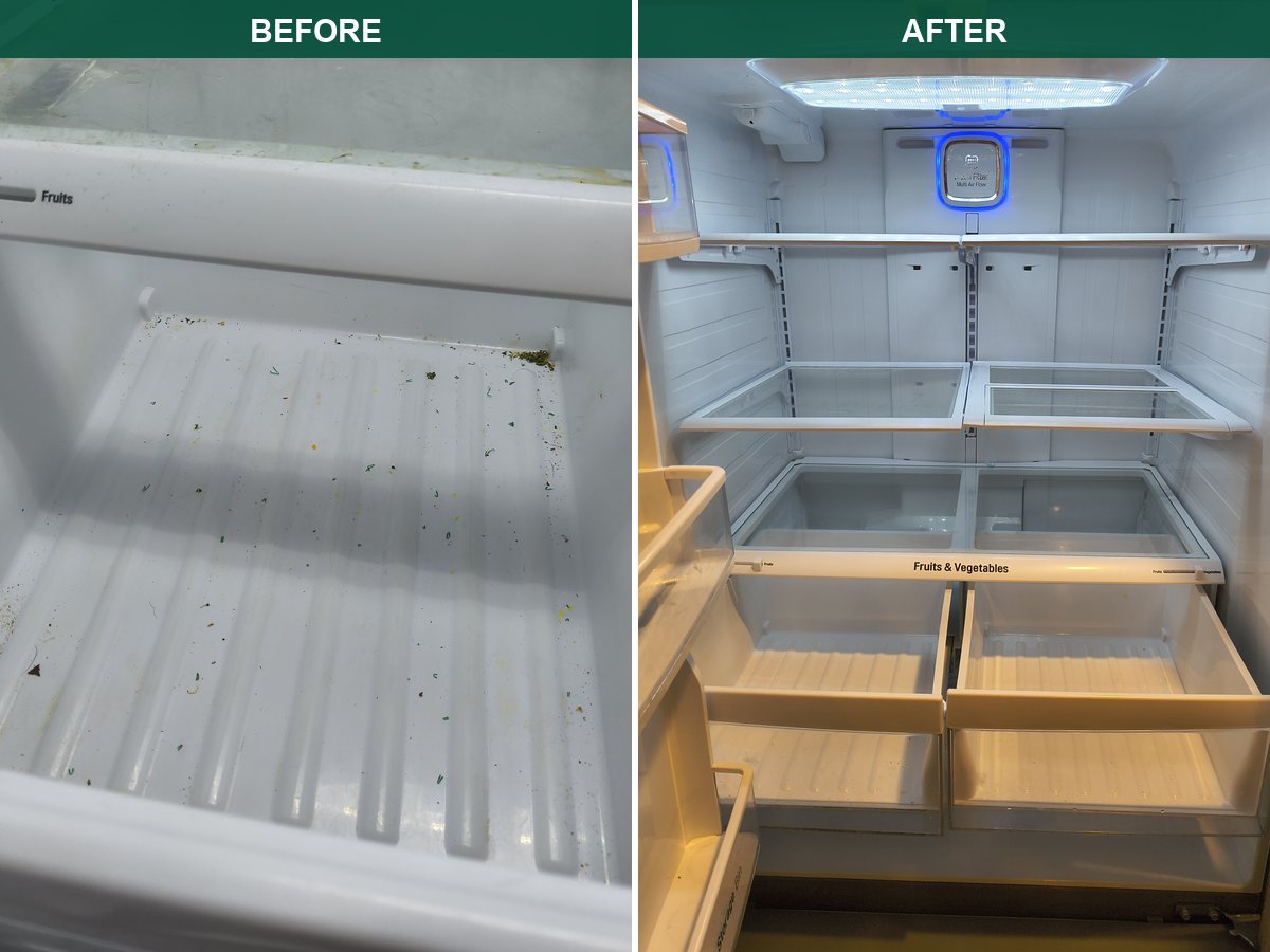refrigerator before and after