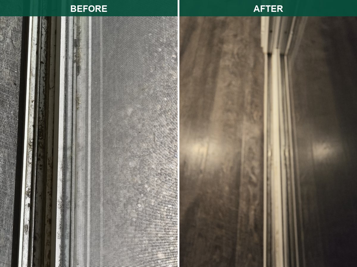 window track before and after