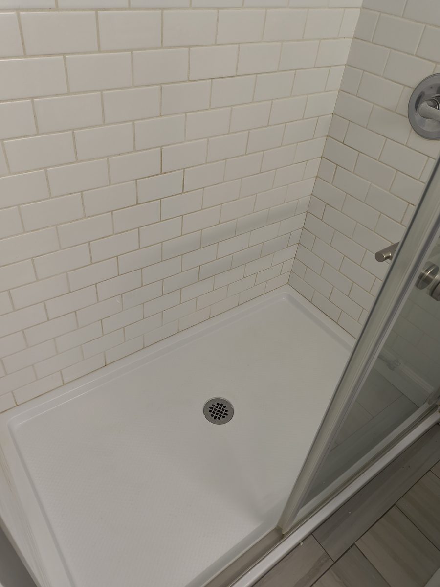 shower stall cleaned
