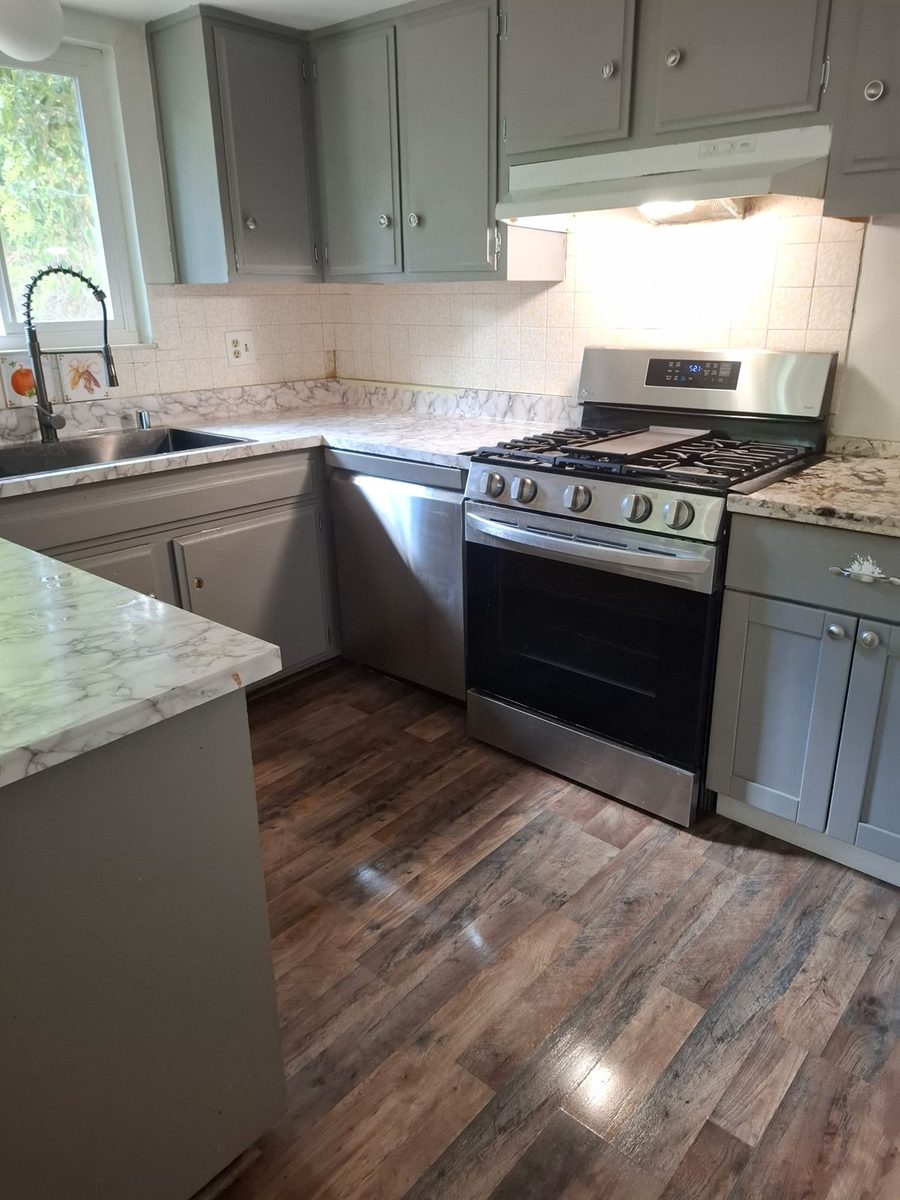 kitchen after a move-out clean